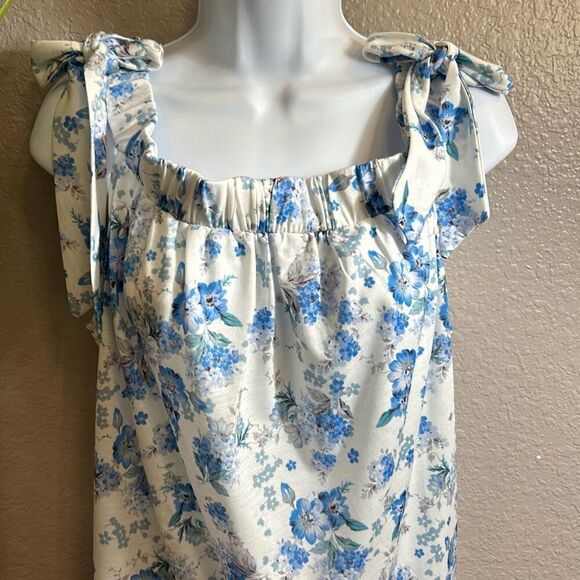 #363 Elliott & Vine sleeveless floral printed top size 1X - Picture 2 of 9